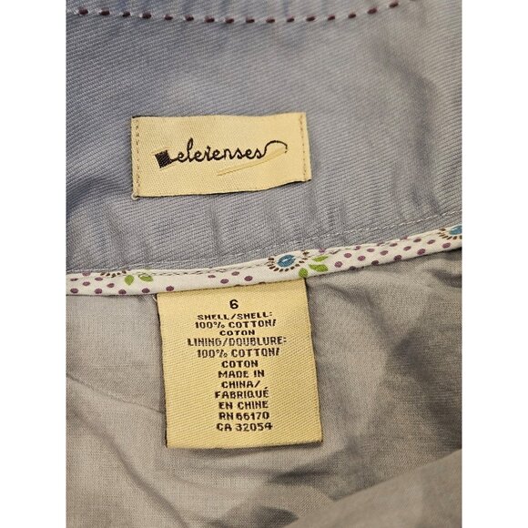 Elevenses Women Size 6 Lilac Purple Cotton Pleated Spring Summer Mini Skirt - Picture 4 of 6